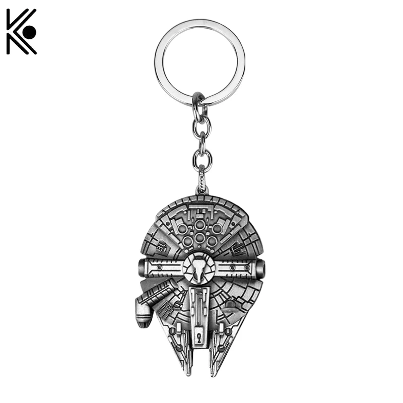 

Star Wars Millennium Falcon Star Trek Spaceship Alloy Keychain Metal Key Chains Movie Jewelry for men women Accessories