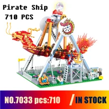 Совместимые модели строительные игрушки 7033 710 шт. серия друзей городской парк кафе сборный пиратский корабль блоки игрушки и хобби