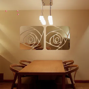 

Romantic rose 3D three-dimensional wall stickers Hotel Des Bains living room bedroom sofa mirror decorative wall sticker
