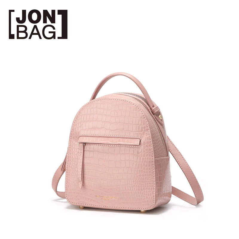 Женский рюкзак через плечо JONBAG светло голубой дорожный с крокодиловой линией