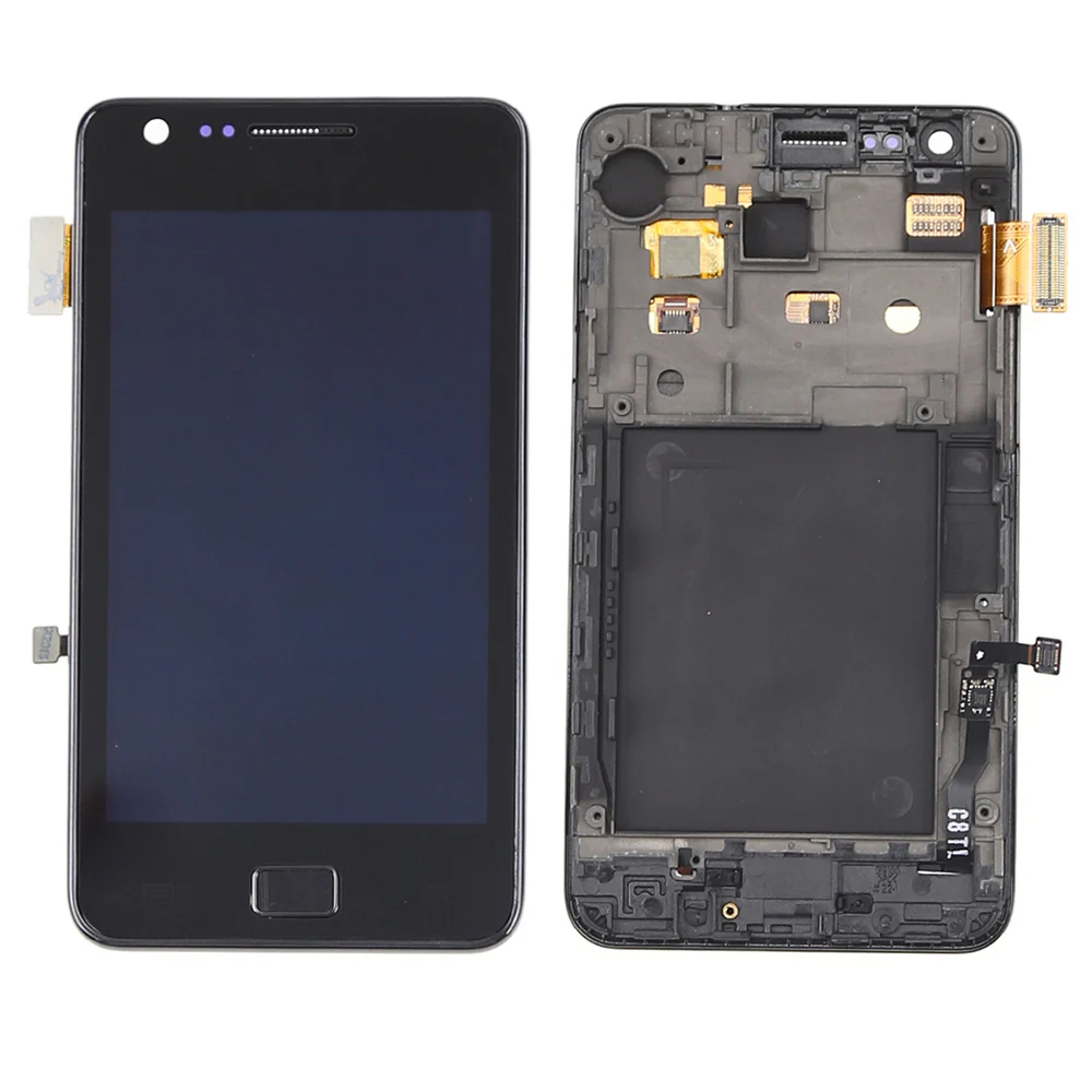 Для Samsung Galaxy S2 Plus I9105 I9100 ЖК экран и дигитайзер в сборе с заменой переднего