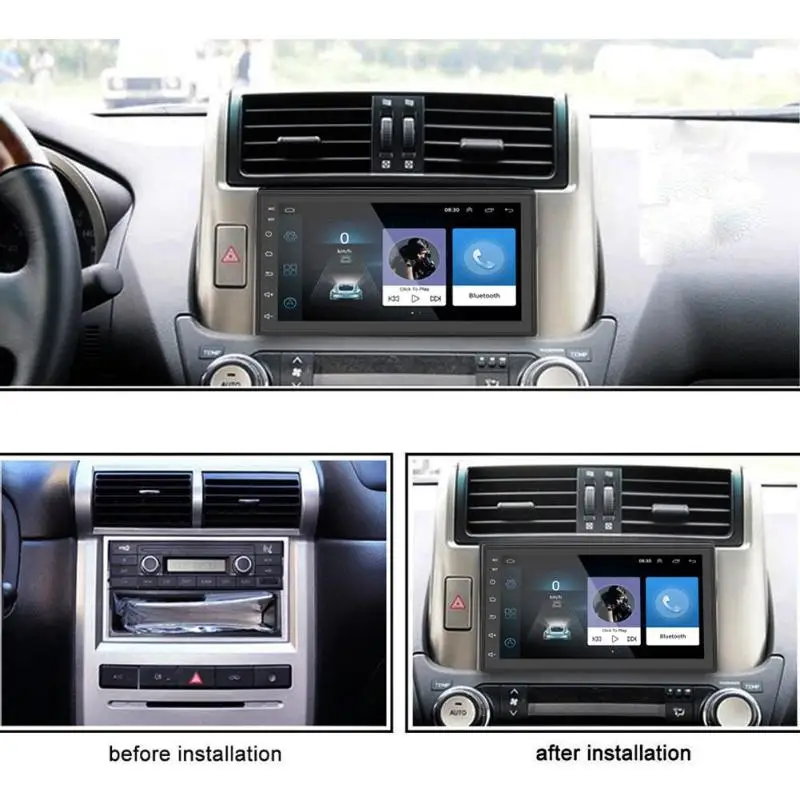 Top Android 8.1 7 inch 2 Din Car Stereo MP5 Player 2G+16G BT WiFi GPS Navigation FM Radio Capacitive Touch Screen Auto Audio Player 3