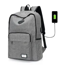 Both Shoulders Package USB Backpack Canvas Man Leisure Time Travel School High School College Student A Bag Computer Package uprooted liberian refugee student in a midwest public high school