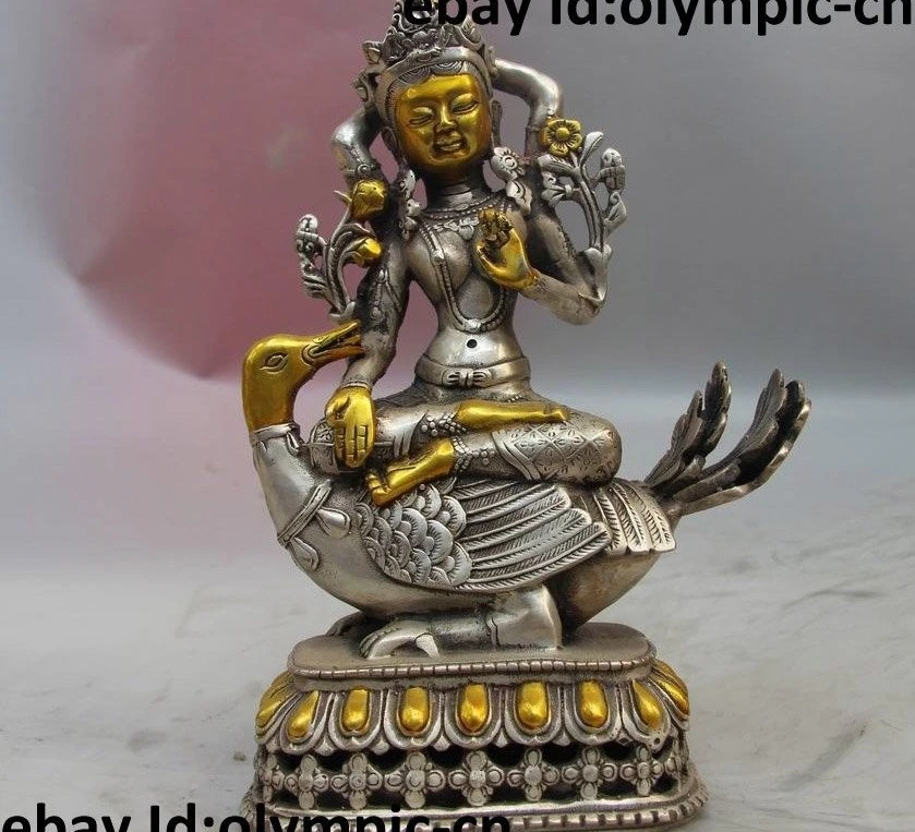 

Китай, тибетское серебро, блестящая искусственная утка Kwan-yin