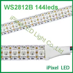 Водонепроницаемый Регулируемая Цвет 144 WS2812B светодиодные полосы, светодиодные ленты WS2812