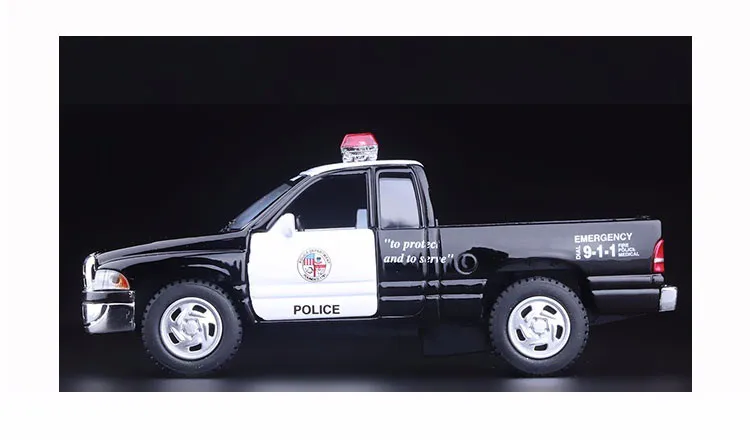 Высокая имитация KiNSMART 1:44 DODGE ram 1500 полицейский сплав Изысканная модель автомобиля для детей лучшие подарки коллекция игрушек