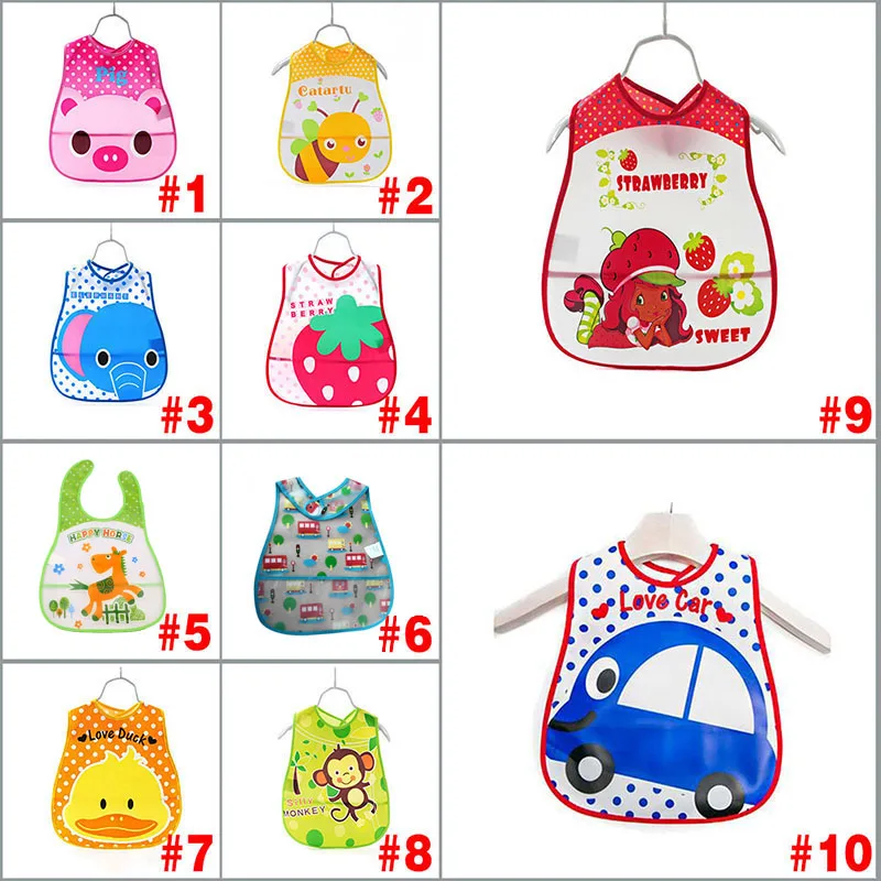 font b Baby b font Kids Cute Cartoon EVA Waterproof Silicone Children Bibs Boys Girls