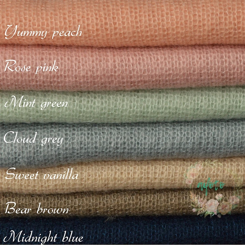 Newborn Photography Crochet Fabric Backdrop Simple Knit BackdropNewborn Backdrop Posing 100*160 cm Soft  Fabrics