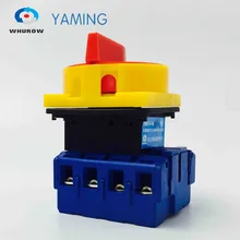 Yaming блокирующий изолятор переключатель с панелью замка 40A 4 фазы 2 положения ВКЛ-ВЫКЛ Селекторный переключатель YMD11-40A/4 P