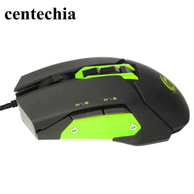 Мышь Компьютерная Centechia Проводная игровая 9 клавиш 3500 точек/дюйм|wired gaming mouse|gaming