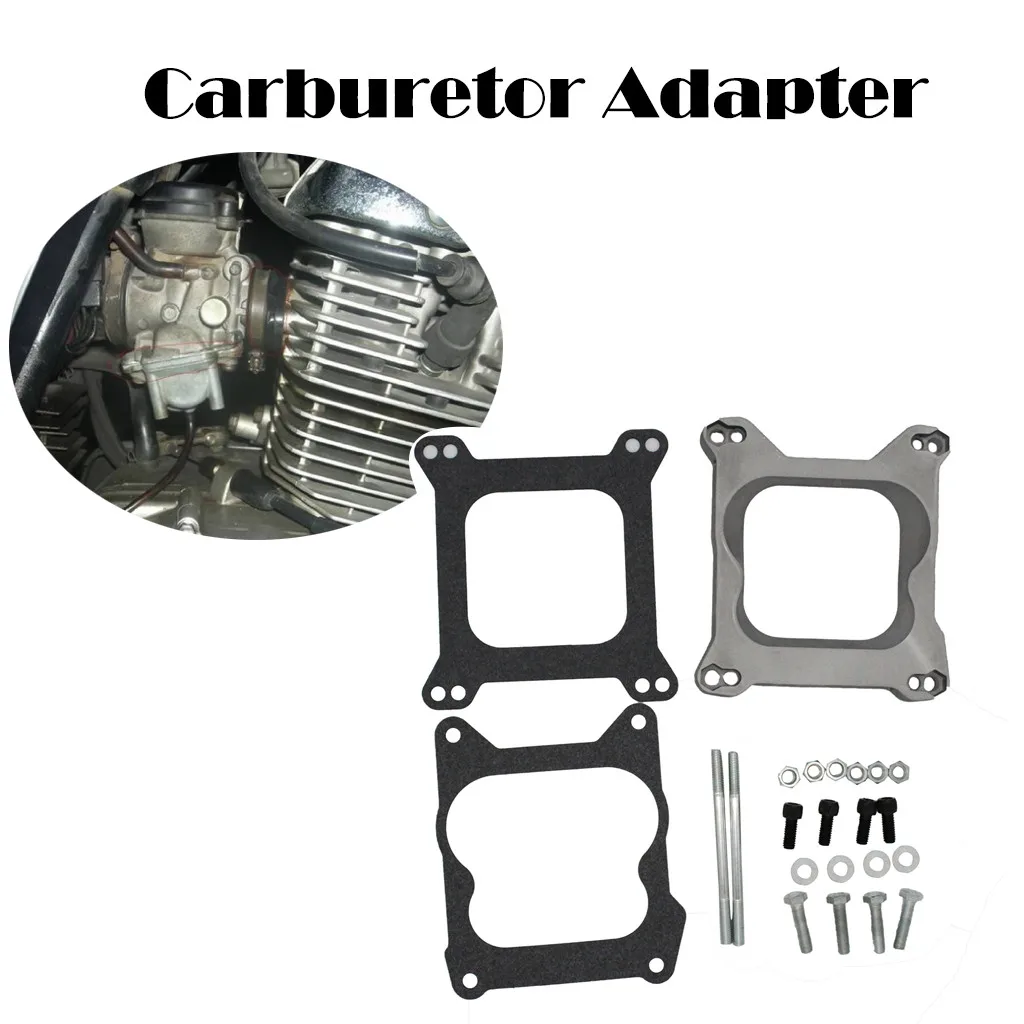 Для Carb карбюраторный адаптер 4bbl Quadrajet to Holley AFB Demon Carter Edelbrock SI-AT58023 OEM 711639832466 Пескоструйный 8Z