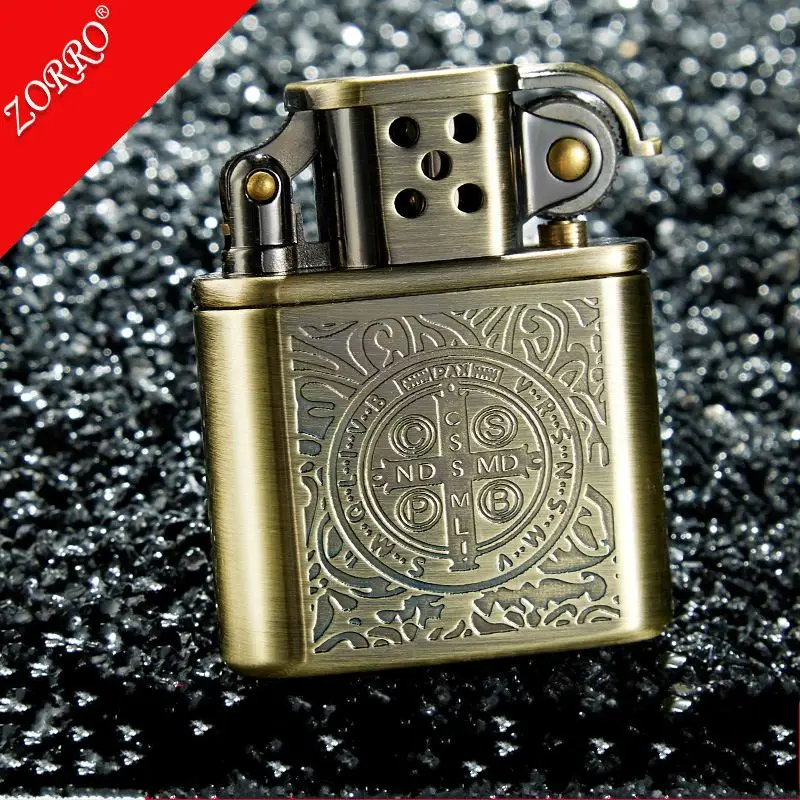 

oil Petrol lighter Gasoline kerosene Refillable cigarette lighter Constantine star Retro vintage style ZORRO