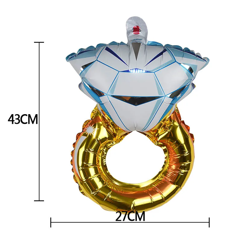 1 шт Новый Обручение кольцо невесты надувной шар из алюминиевой фольги кольцо с бриллиантом в форме Алюминий воздушные шары для свадьбы