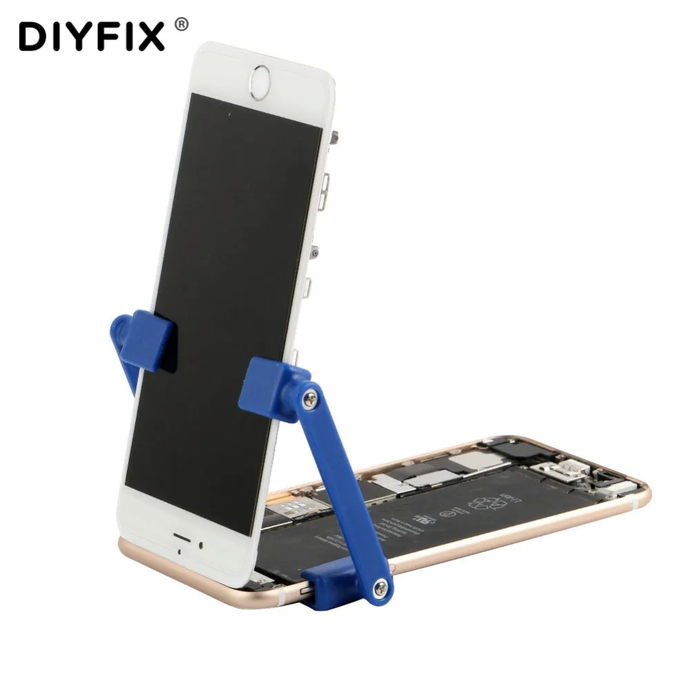 DIYFIX, 2 шт., 360 вращение, универсальная подставка для ремонта телефона, держатель для мобильного ЖК-экрана, крепление, зажим, зажим для iPhone, iPad, инструмент