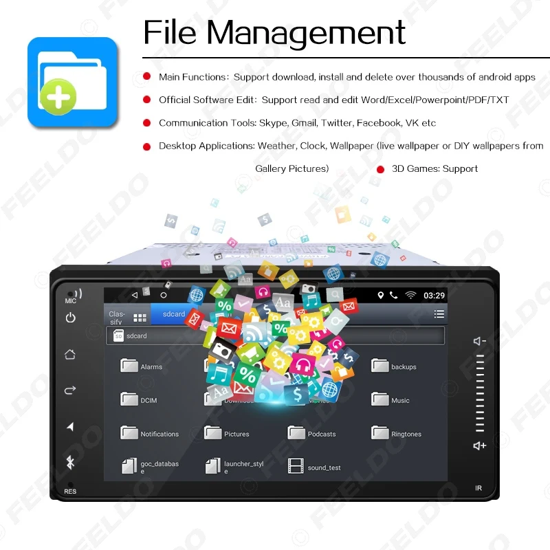Clearance FEELDO 7" Short Case Android 6.0 Car Media Player With GPS Navi Radio For Toyota Universal Land Cruiser/Prado/Fortuner/Camry 9 Clearance FEELDO 7" Short Case Android 6.0 Car Media Player With GPS Navi Radio For Toyota Universal Land Cruiser/Prado/Fortuner/Camry 9
