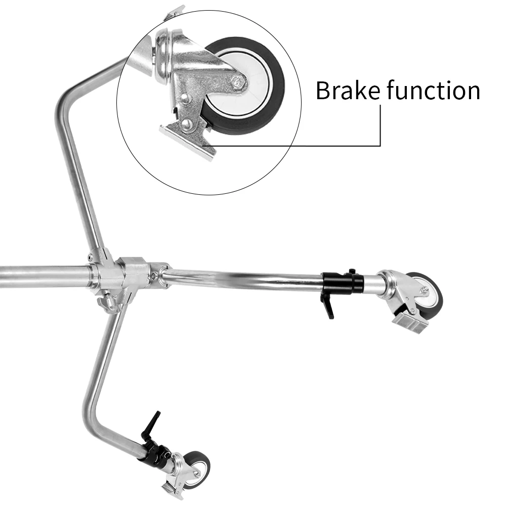Profesional Pro 3 ruedas multifunción estudio de fotografía iluminación pesada siglo C soporte especial rueda accesorios de fotografía - 4
