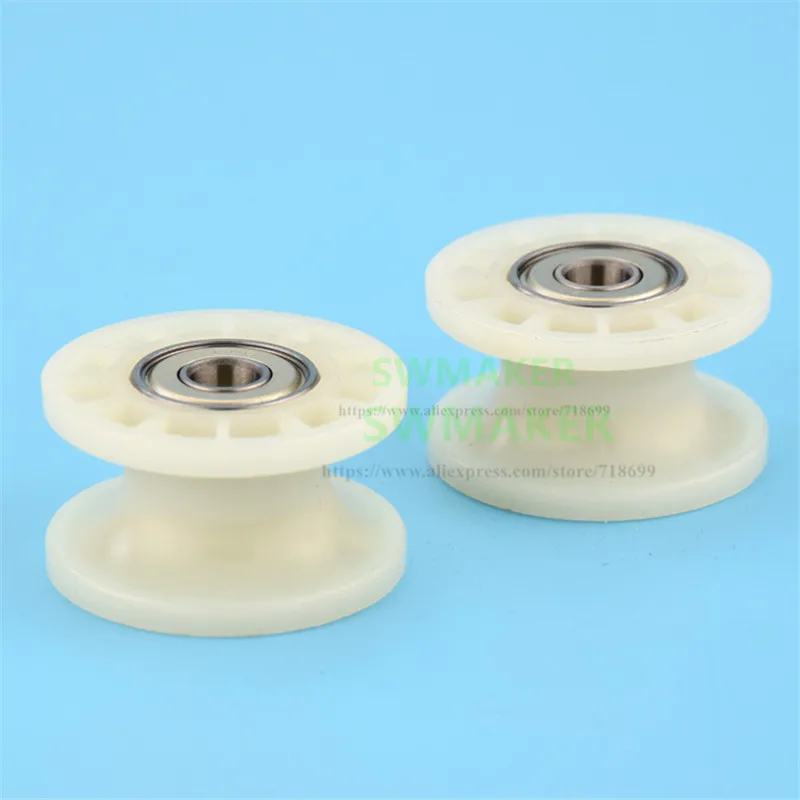 10ps 10*42*24mm nylon coated plastic pulley 608zz double bearing rolling wheel for spinning machine/textile machinery/15mm track |