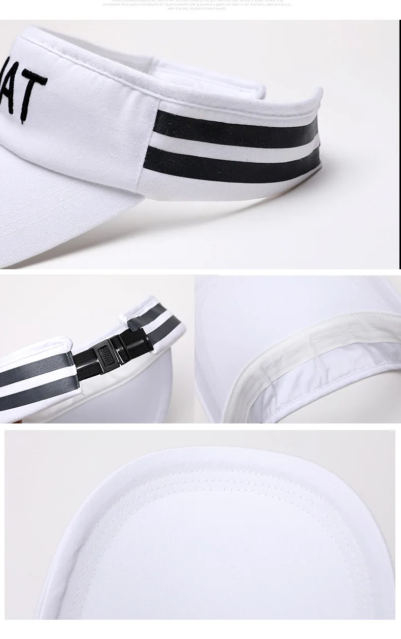 sun visor caps men women sun visor hat outdoor summer black white visors for women  (10)