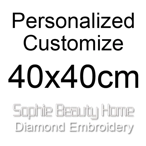Sophie beauty, сделай сам, полная алмазная живопись, вышивка крестиком, персонализированная на заказ круглый мозаика, квадратная вышивка, фото на заказ, домашнее искусство - Цвет: 40x40cm