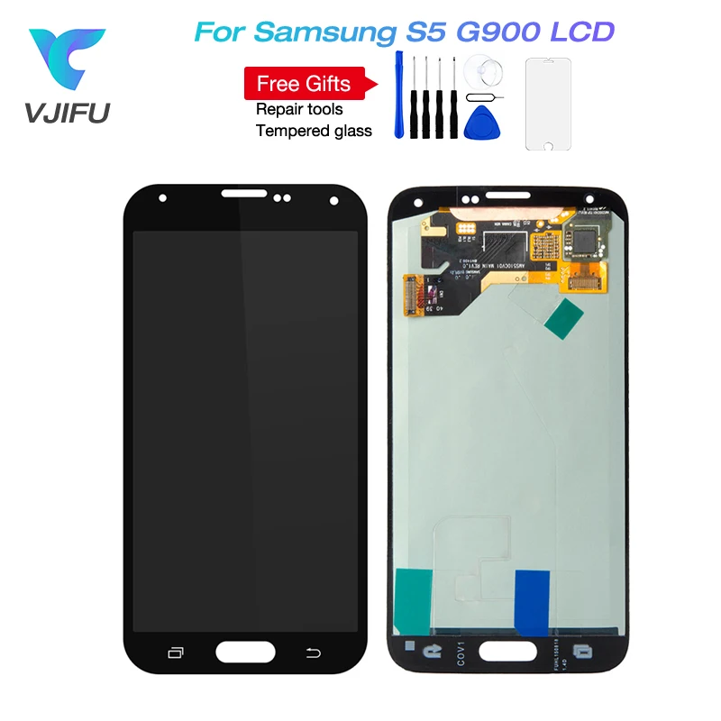 

5.1'' Original AMOLED LCD For SAMSUNG S5 Display LCD Touch Screen For SAMSUNG Galaxy S5 LCD Screen S5 i9600 G900 Display Parts