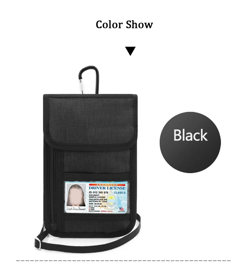 Анти-кража Путешествия Паспорт Шеи сумка RFID телефон кошелек сумка для мужчин женщин многоцелевой висит ID держатель хранения сумка