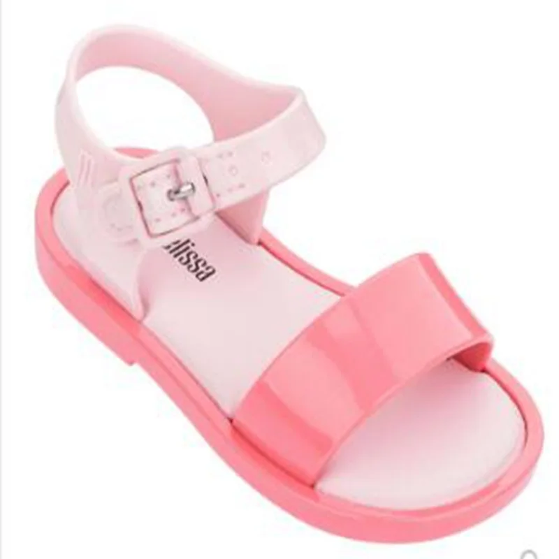 

Mini Melissa Girls Sandals 2019 New Summer Jelly Sandals Shoes Simple Soft Comfort Non-slip Kids Sandals Beach Sandal Toddler