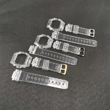 Силиконовый резиновый ремешок для часов и ободок для DW5600 GWB5600 GMW5610 DW5700, прозрачный ремешок для часов и чехол с инструментами