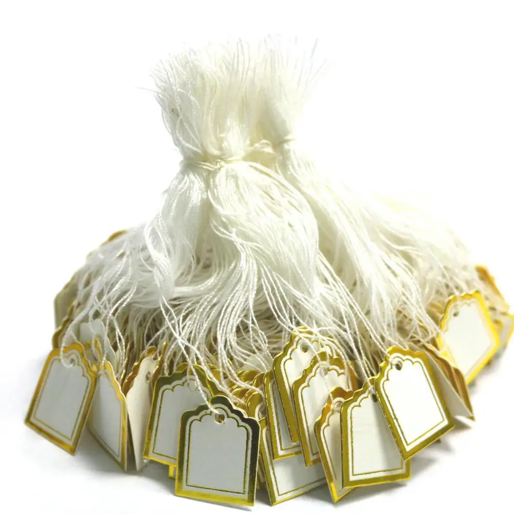 

1000 String Label Tie Price Tags Jewelry Display 24x18mm