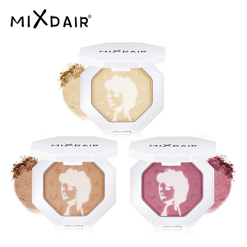 MIXDAIR 1 шт. highlighter пудра для лица макияж двойной цвет палитра мерцающий контурный Хайлайтер для лица Хайлайтер с эффектом загара осветить