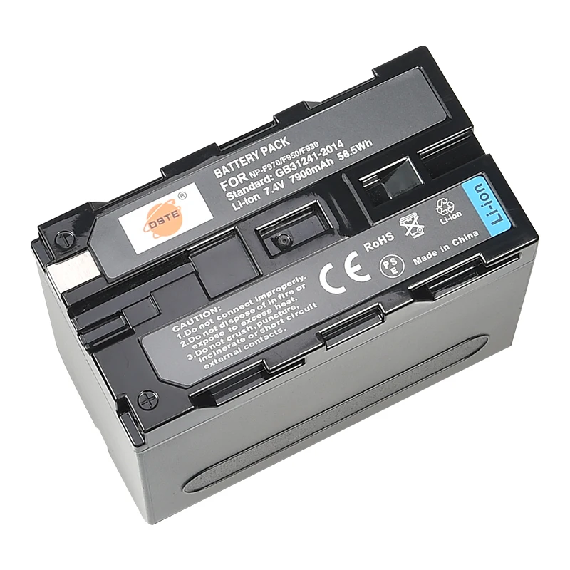 DSTE 7.2V 7900mAh NP-F970 F960 F950 Battery For Sony PLM-100 CCD-TRV35 MVC-FD91 MC1500C L10 DCR-VX2200E HDR-FXI DSR-PD19OP