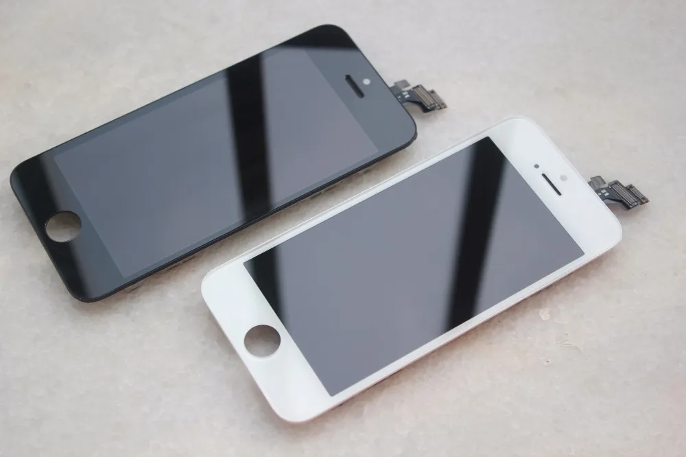 10 шт./лот для iphone 5 iphone 5c iphone 5s экран ЖК-дисплея в сборе Замена без битых пикселей AAA Качество