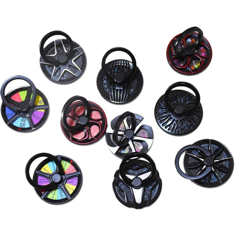 

Finger Ring Holder Hand Spinner Rotary Rotation Metal Mobile Phone Holder Stand For iPhone Samsung Phone Ring Holder