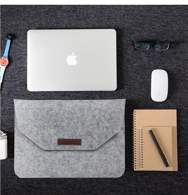 Тонкий чехол для ноутбука Macbook Retina 13 15 A1502 A1398 шерстяной войлок сумка зарядного