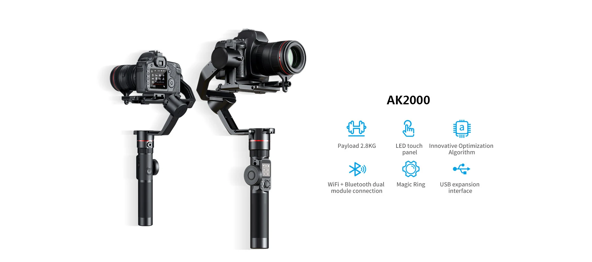 FeiyuTech AK2000S AK4000 3-осевой Камера стабилизатор Handhel Gimbal для sony Canon 5D Panasonic GH5 Nikon 2,8 кг., 4 дюйма кг грузоподъемность для мобильного телефона