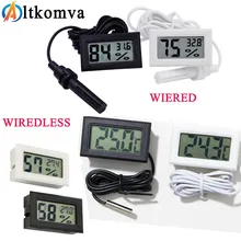 Мини цифровой ЖК-термометр датчик удобный гигрометр манометр холодильник, аквариум мониторинг дисплей датчик влажности