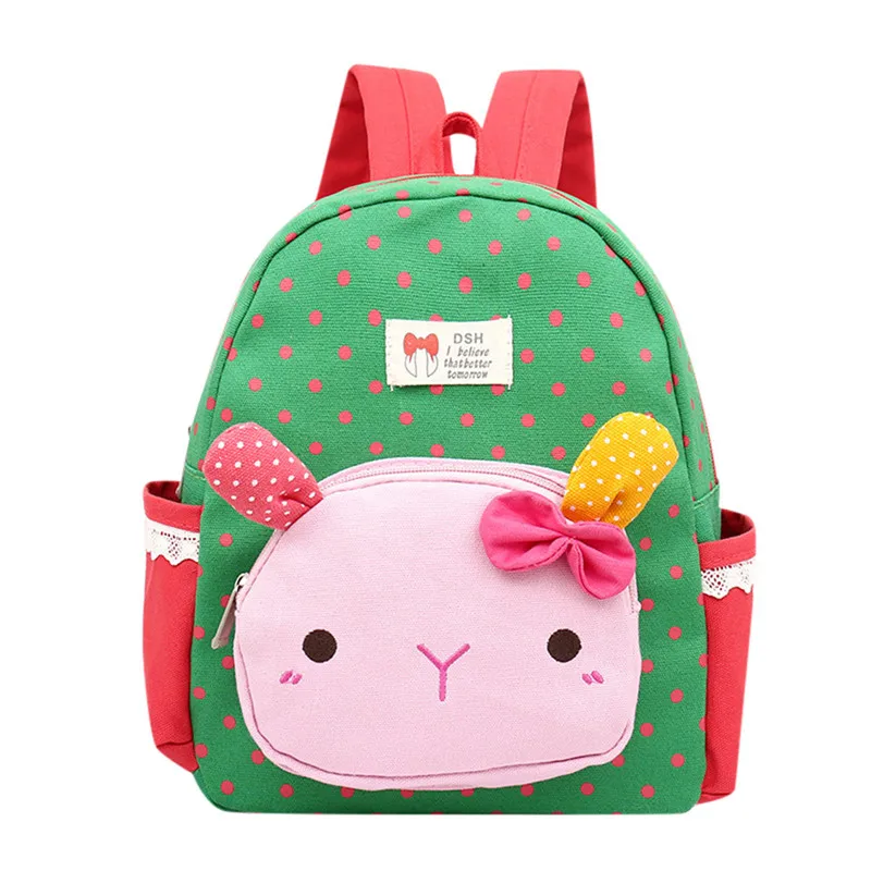 Милые сумки для детей, для маленьких девочек и мальчиков, Детский рюкзак с мультяшным Кроликом, рюкзак для малышей, школьная сумка, Новое поступление - Цвет: GN