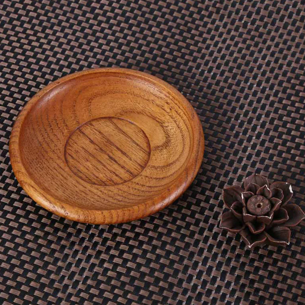 Домашняя Экологичная круглая деревянная тарелка в китайском стиле, миска, посуда