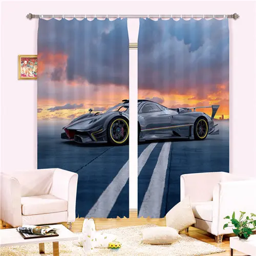 CustomizedLuxury роскошных автомобилей 3D Затемненные окна Шторы шторы для гостиной кровать в номере Hotel Настенный Гобелен Cortinas - Цвет: 5