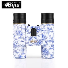 BIJIA 10x25 мини складной карманный бинокль заполненный азотом водонепроницаемый бинокль телескоп для охоты Путешествия Спорт
