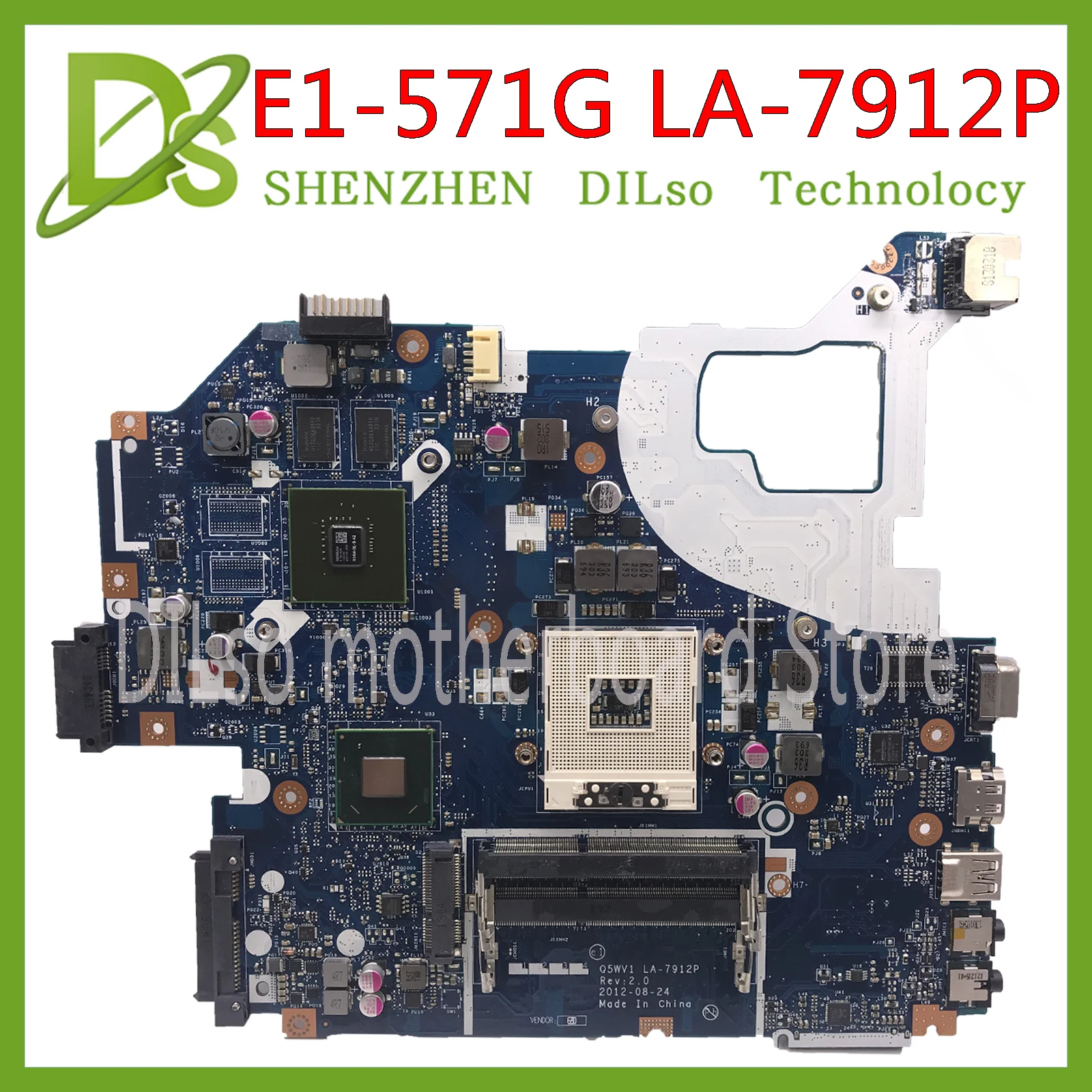 KEFU LA-7912P материнская плата подходит для ACER Aspire E1-571G E1-571 V3-571G V3-571 Q5WV1 HM77 PGA989 тест |