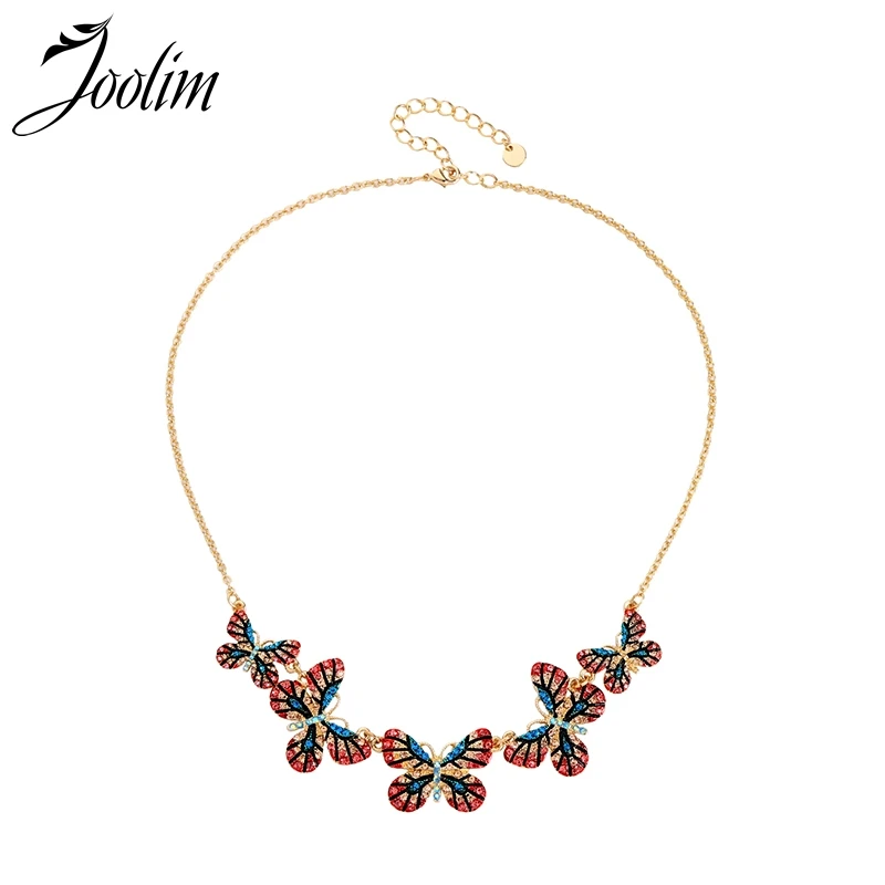 

Joolim Jewelry Wholesale Colorful Butterfly Collar Necklace Statement Necklace