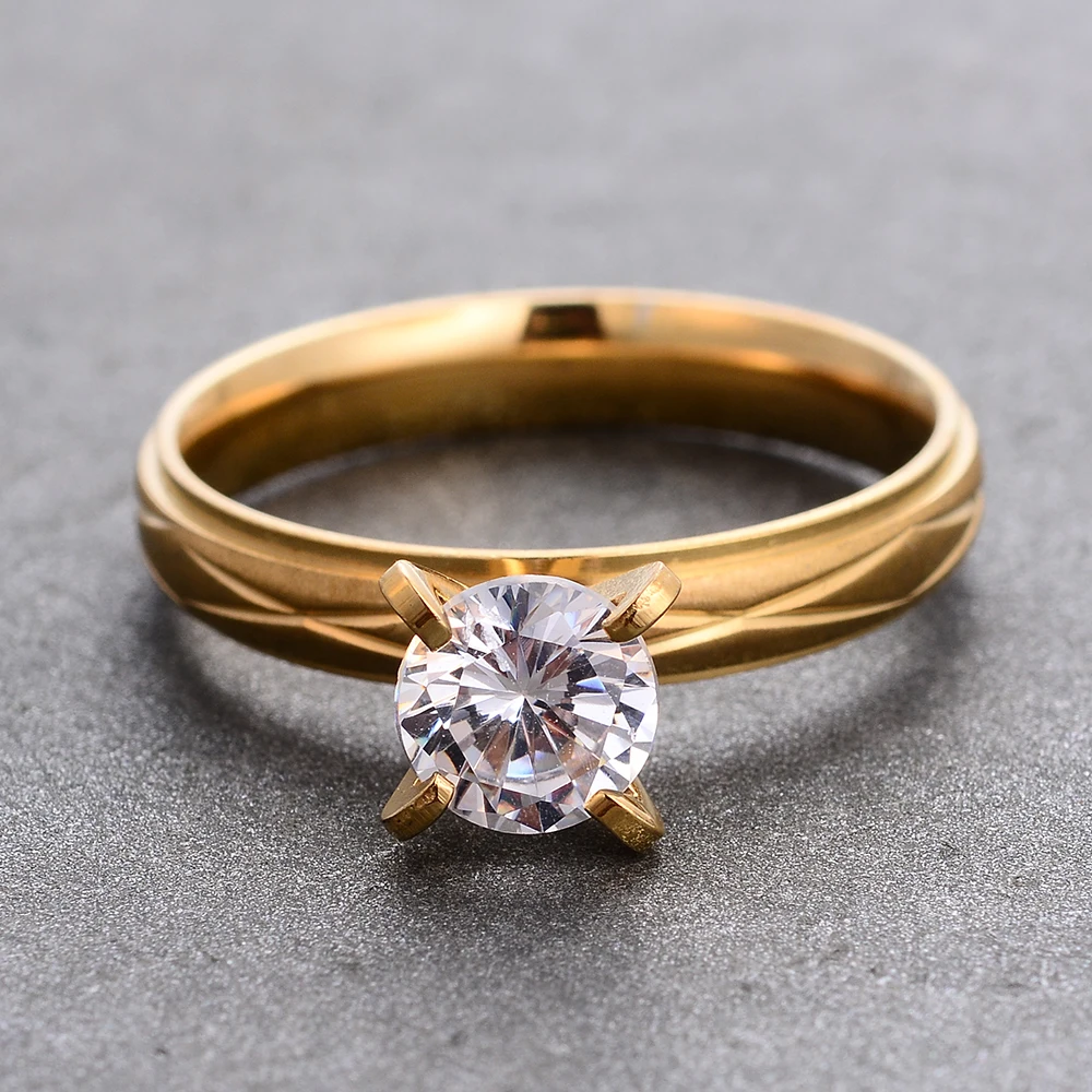 Bague 100 /% Acier Inoxydable Ceinture OR Fashion Stylé
