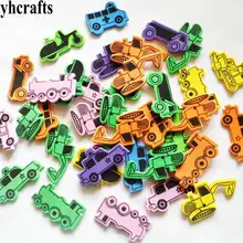 50PCS LOT Colorful car vechile foam stickers Kids room decoration Early learning educational toys Children craft