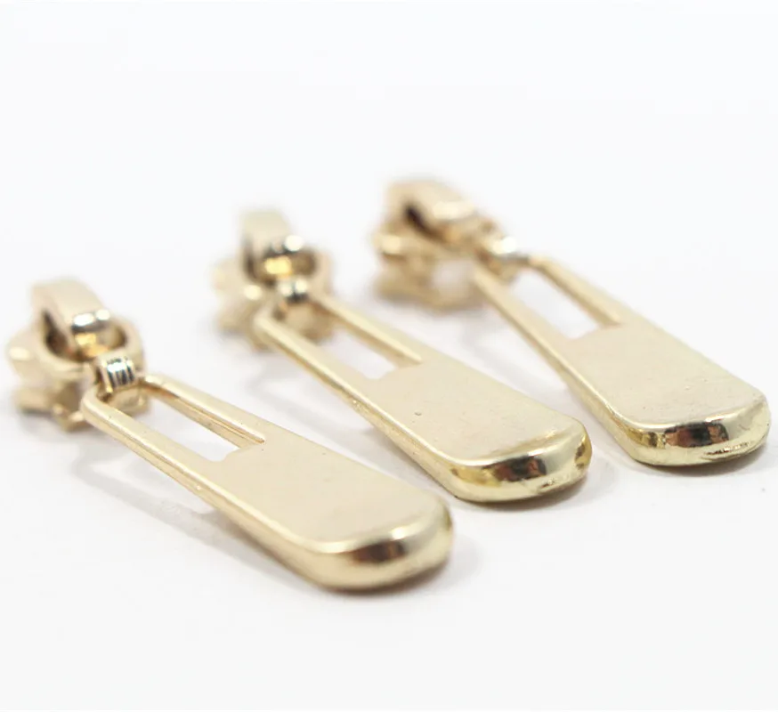 3 20pcs High quality gold metal copper zipper head, clothing
