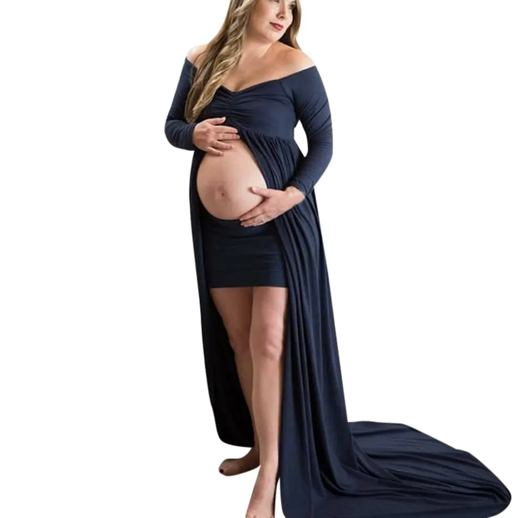 Mommy & Me Pregnants Сексуальная фотография Реквизит c оголенными плечами кормящих платье