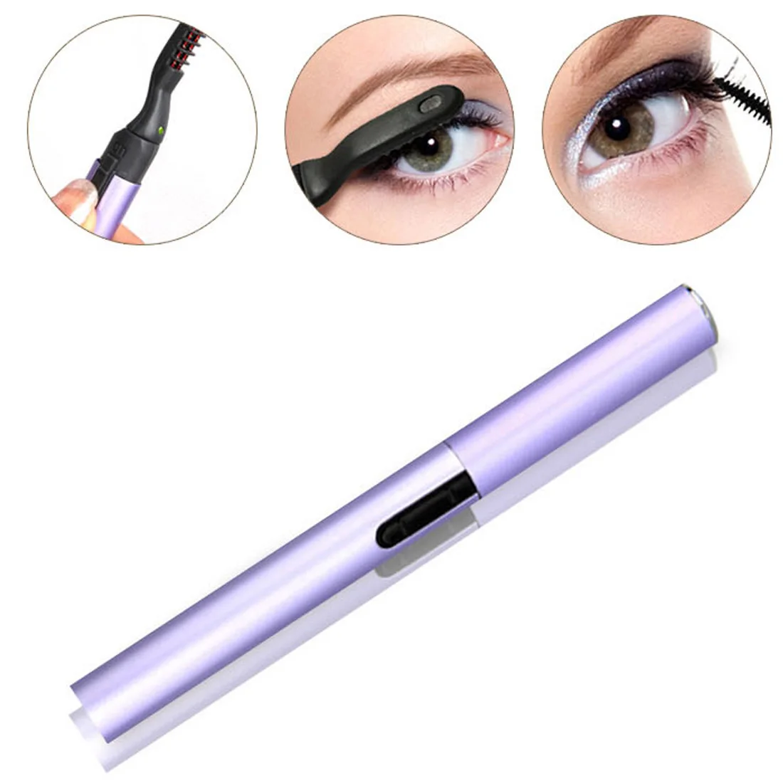 

Mini Electric Heated Eye Lashes Perm Eyelash Curler Pen/ Eyelash Brush /Beauty Tools for Girls Ladies Beginner Assistant