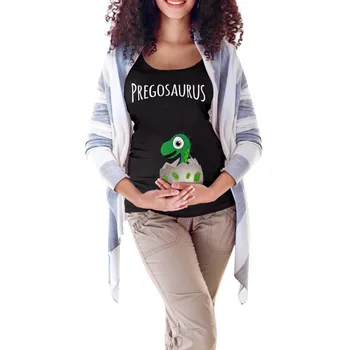 

Women's Maternity T-Shirt Letter Easter Egg Dinosaur Tops Pregnancy Mommy Clothes Maternity Blouse Tee Shirt Femme Enceinte