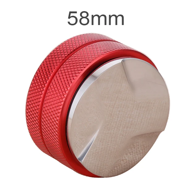 Red 58mm Регулируемый 304 нержавеющая сталь кофе эспрессо трамбовщик три угловых наклона база регулируемые распределительные инструменты Прямая поставка - Цвет: Red 58mm