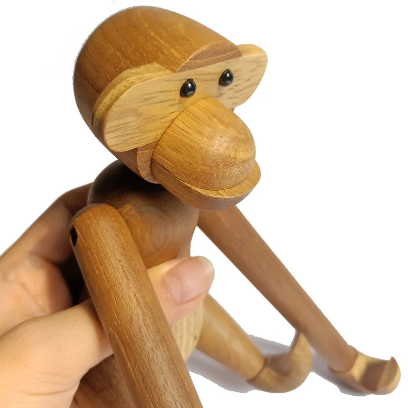 Деревянная обезьяна из массива деревянный кий статуэтки Home Decor аксессуары