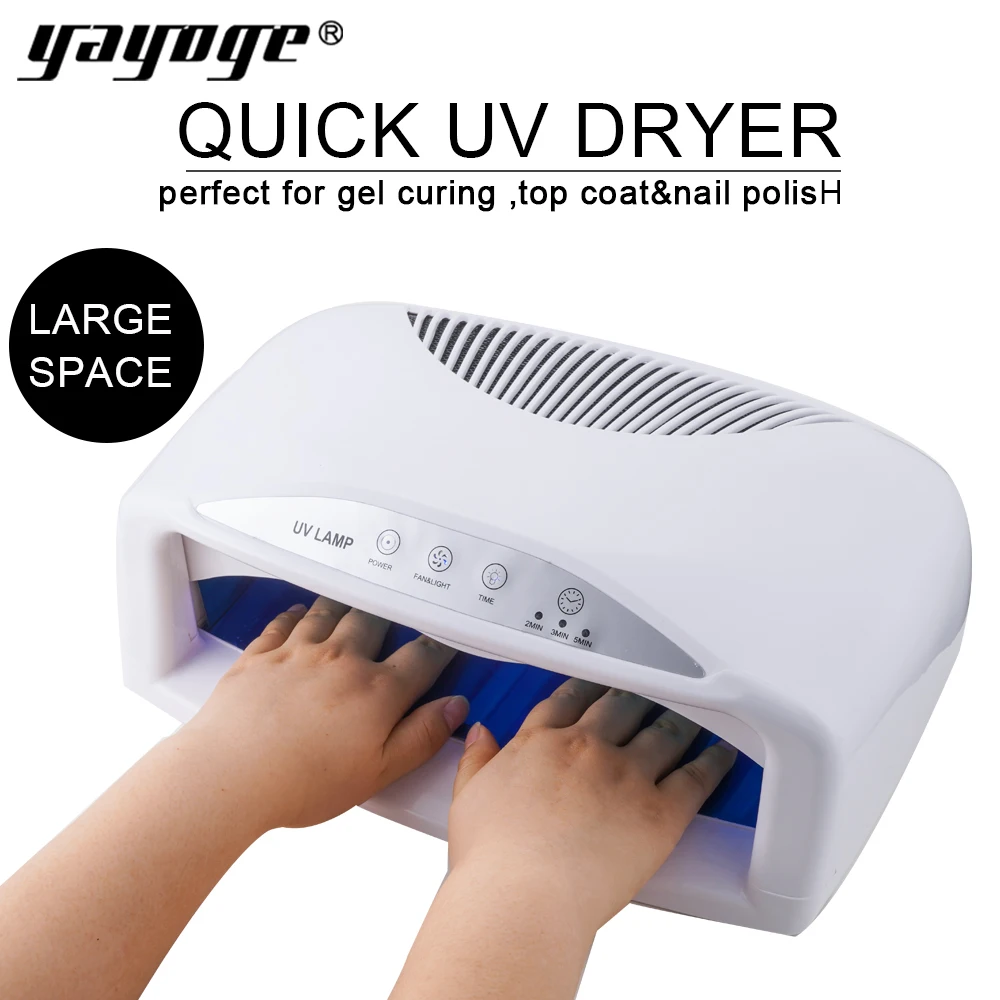 

YAYOGE 54W Nail Dryer Auto Sensing Large Size Deluxe Nail UV Lamp fan drying Special swivel design For All Gel Varnish Salon
